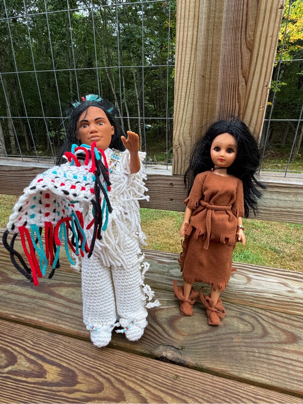 Vintage Native American-Inspired Collector Doll Duo